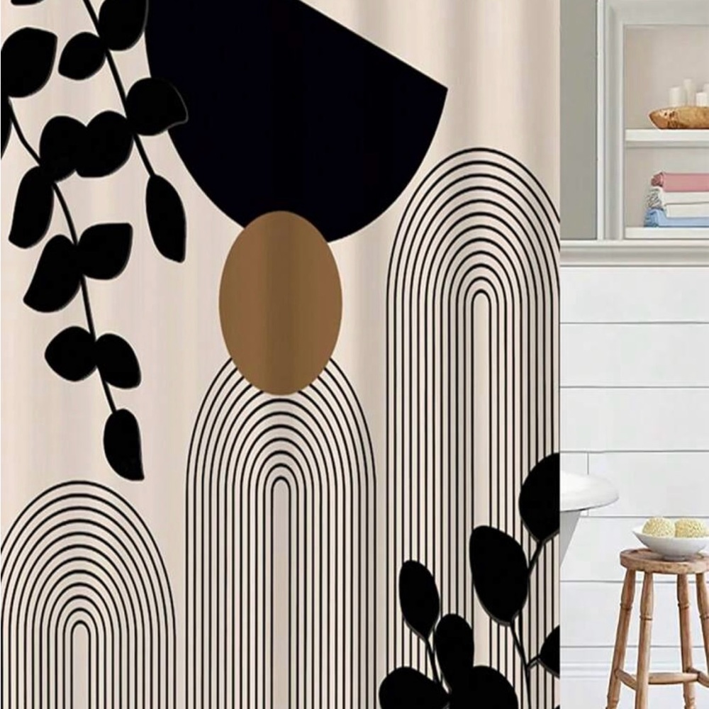 Modern Geometric Shower Curtain